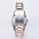 Parnis 39.5mm Silver Dial 2 Tone Rose Gold Automatic Mechanical Mens Watch Silver Stainless Steel Bracelet