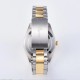 Parnis 39.5mm Gold Dial 2 Tone Case  Automatic Mechanical Mens Watch Silver Stainless Steel Bracelet
