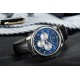 Parnis 43mm Blue Dial Sapphire Crystal Chronograph Miyota 9100 Automatic Men Watch