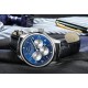 Parnis 43mm Blue Dial Sapphire Crystal Chronograph Miyota 9100 Automatic Men Watch