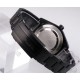 PARNIS 40mm PVD lightning hands black dial sapphire glass auto mens watch