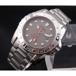 Parnis 43mm Yacht Style Gray Dial Automatic 20ATM sapphire glass Watch
