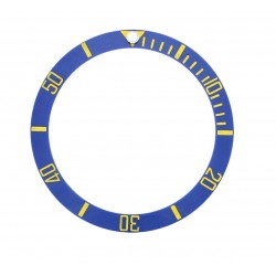 38MM CARVING BLUE WITH GOLDEN NUMBERS CERAMIC BEZEL FOR NEW SUBMARINER CASE