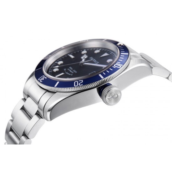 Parnis 41mm Blue Rotating Bezel Automatic Sapphire Men Luminous Watch