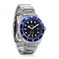 Parnis 41mm Blue Rotating Bezel Automatic Sapphire Men Luminous Watch