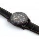 Parnis 43mm PVD case black dial Auto SEAGULL 2100 Watch WATER RESISTANT 20ATM For Man